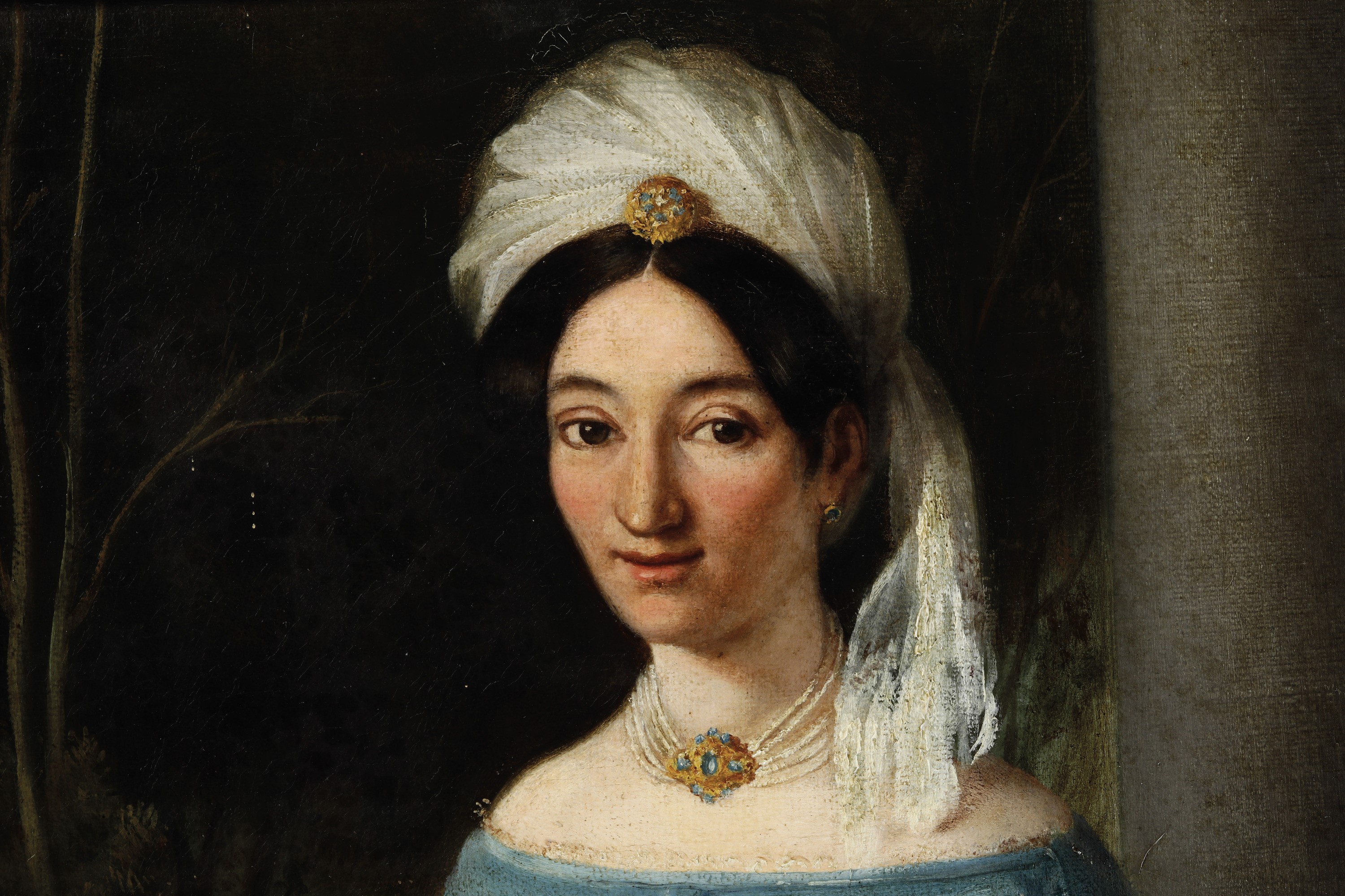 Scuola del XIX Secolo Ritratto di Gentildonna con Lettera