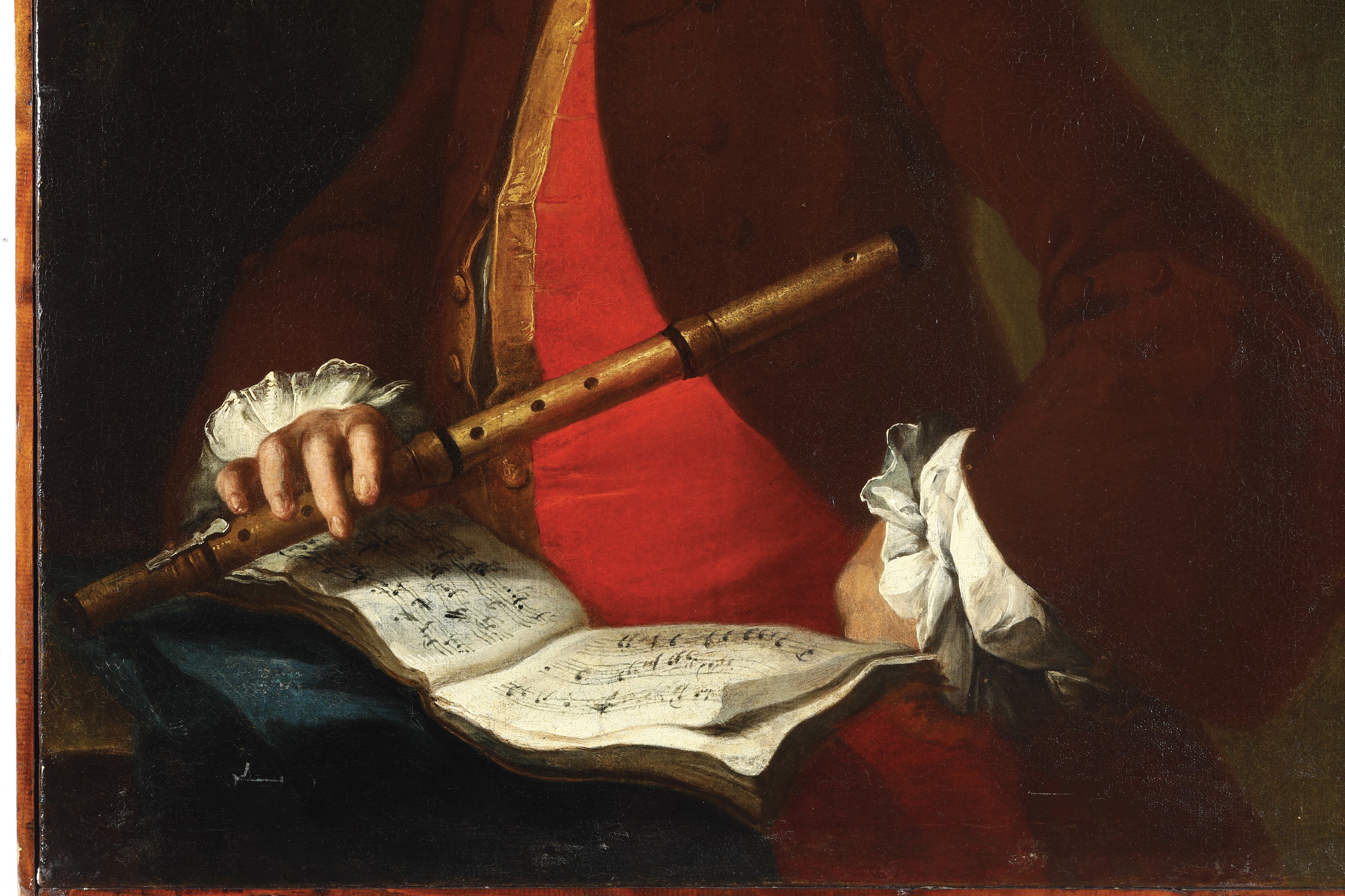 Scuola del XVIII Secolo Ritratto di Flautista