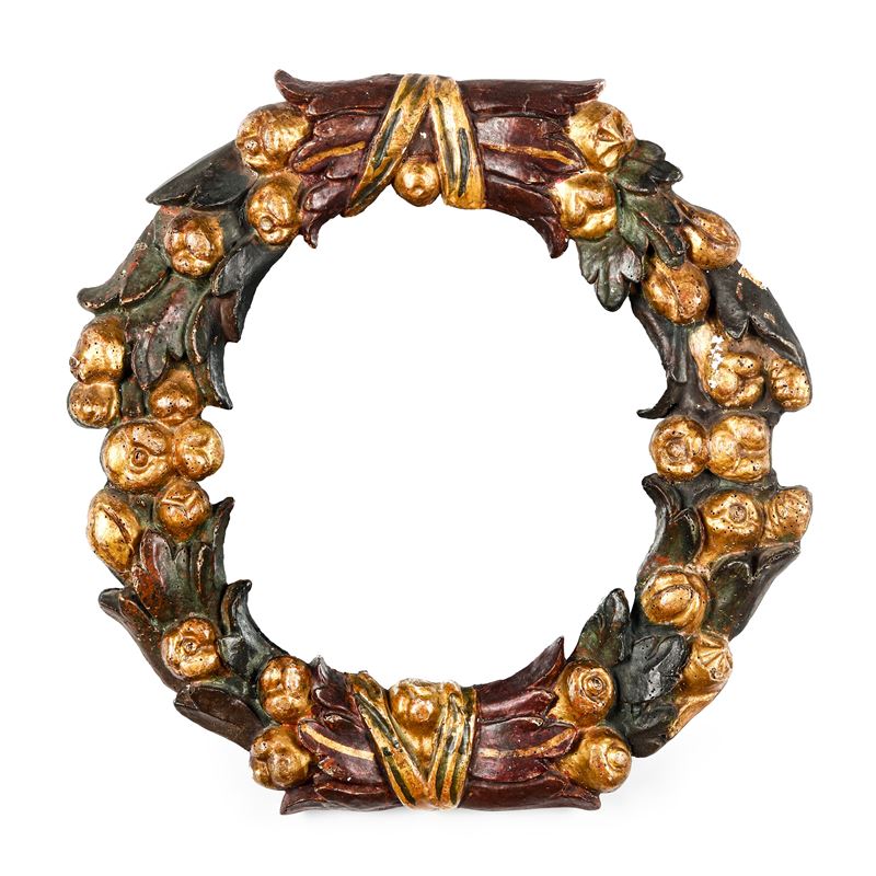 Cornice in legno scolpito, laccato e dorato. XVIII secolo  - Auction Italian Mansions - Cambi Casa d'Aste