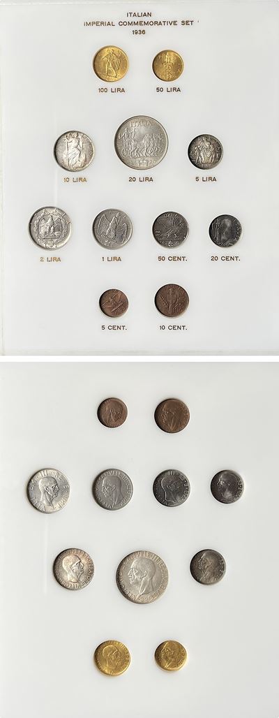 Regno D'italia. Vittorio Emanuele III di Savoia, 1900-1946. Italian Imperial Commemorative Set 19...