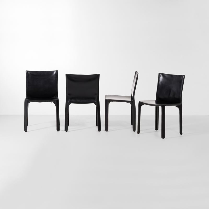 Mario Bellini : Quattro sedie mod. 412 Cab  - Asta Design - Cambi Casa d'Aste
