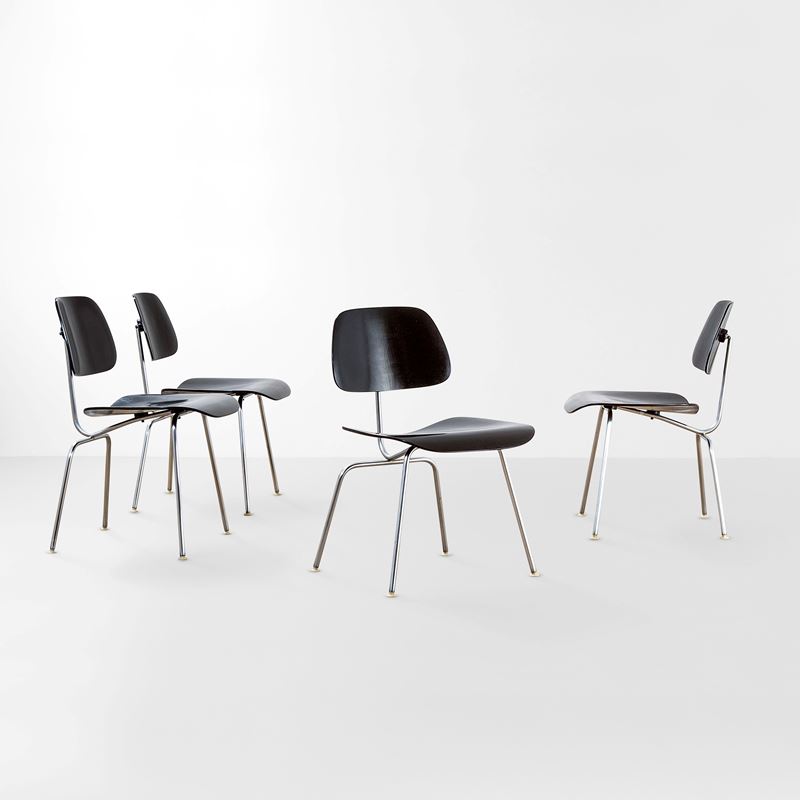 Charles &amp; Ray Eames : Quattro sedie DCM  - Asta Design - Cambi Casa d'Aste