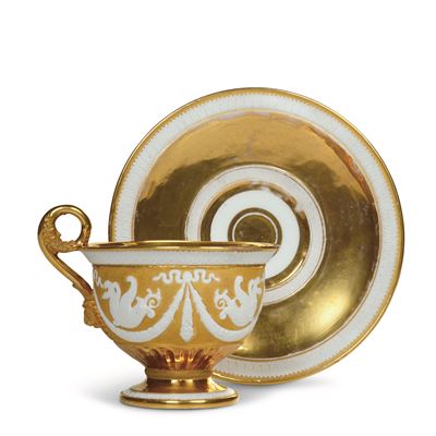 Tazza con Piattinoparigi, Manifattura Lebon-halley, 1818-1822