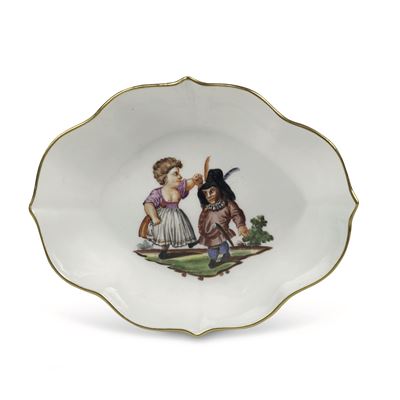 Piattino Ovale Meissen, 1740-1745