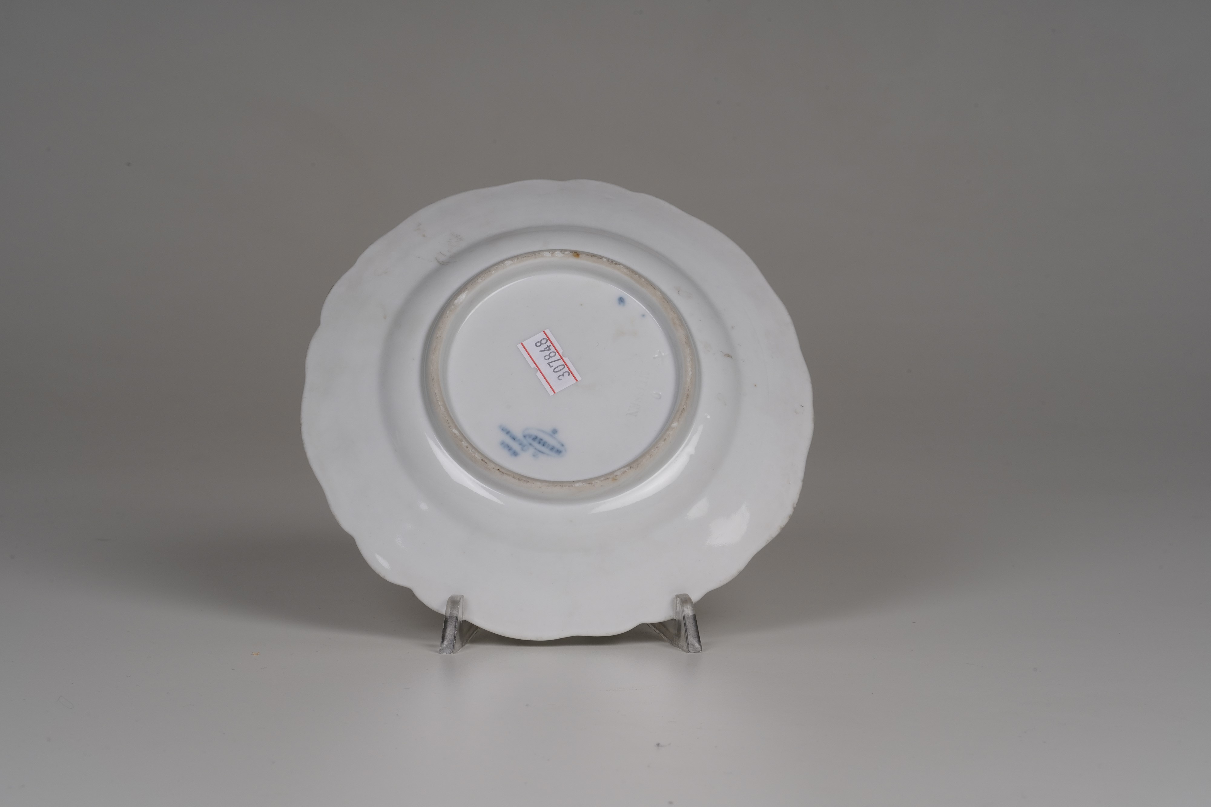 Piccolo Piatto "zwiebelmuster".manifattura Teichert per Meissen, 1900 Circa.