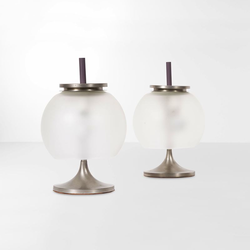 Emma Schweinberger Gismondi : Due lampade da tavolo mod. Chi  - Asta Design - Cambi Casa d'Aste