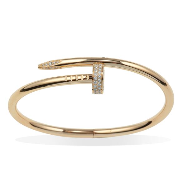 Cartier. Bracciale “Juste un Clou” con diamanti