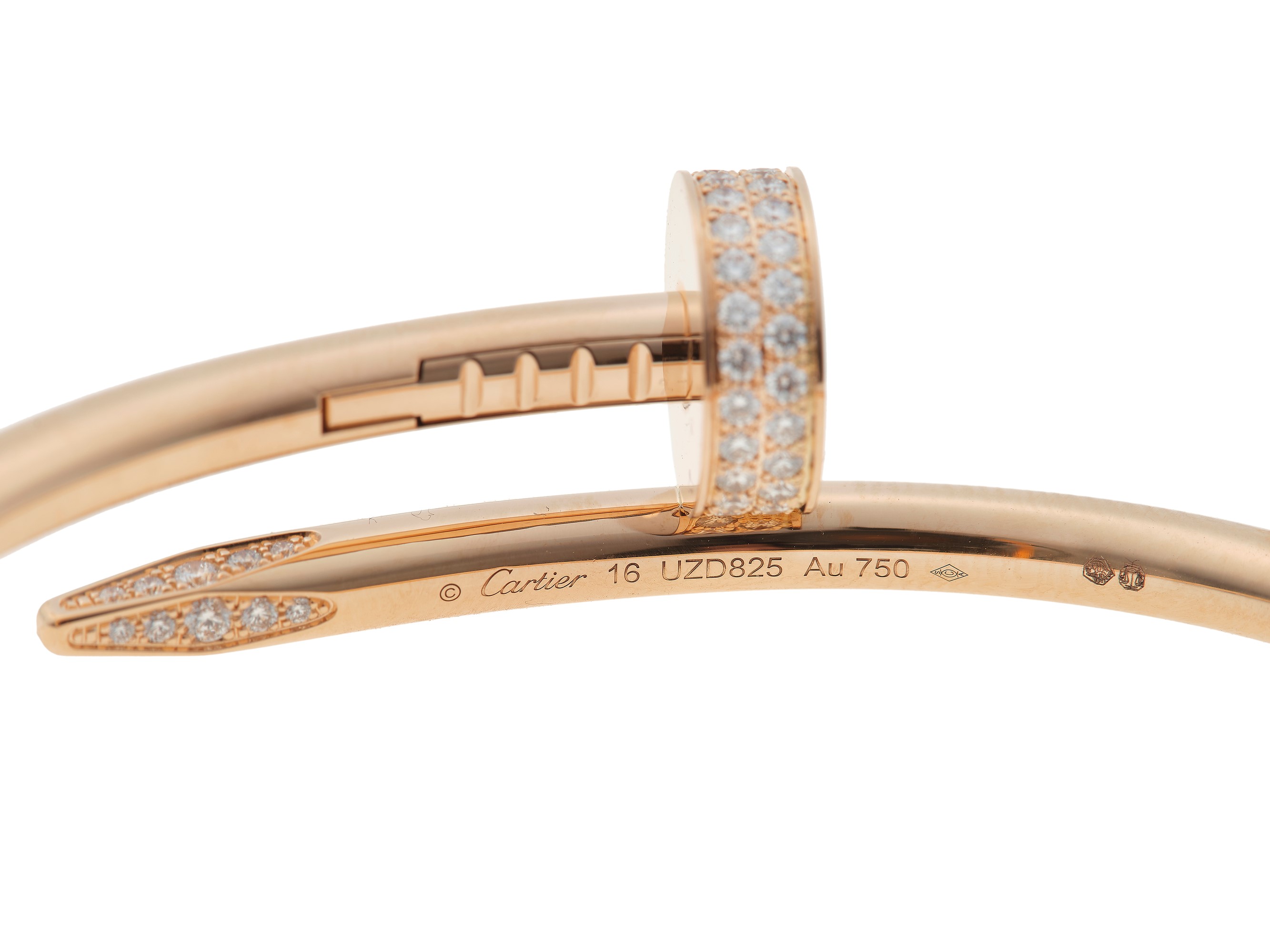 Cartier, Bracciale “Juste un Clou” con diamanti in oro giallo 750/1000
