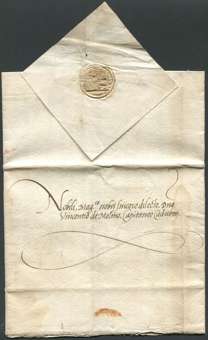 1540, Principato Vescovile di Bressanone, Lettera dal Principe Vescovo Cristoforo di Bressanone del 14 ottobre 1540  - Asta Storia Postale e Filatelia - Cambi Casa d'Aste