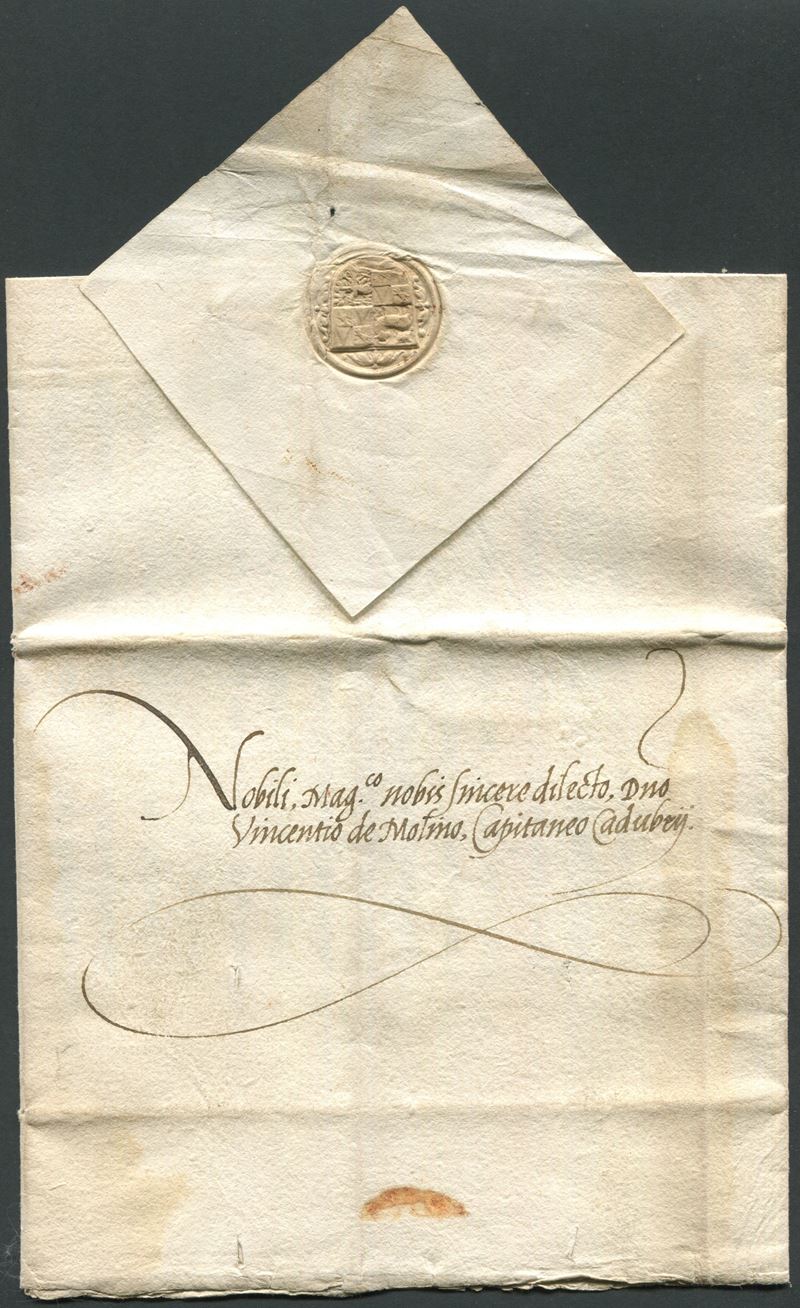1540, Principato Vescovile di Bressanone, Lettera dal Principe Vescovo Cristoforo di Bressanone del 14 ottobre 1540  - Auction Postal History and Philately - Cambi Casa d'Aste