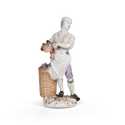 Meissen, Figurina di cuoco (modello di Peter Reinicke), circa 1755
