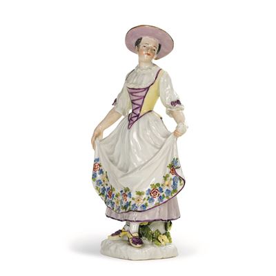 Figurina di Tirolese Danzantemeissen, 1740 Circamodello di Johann Joachim Kändler