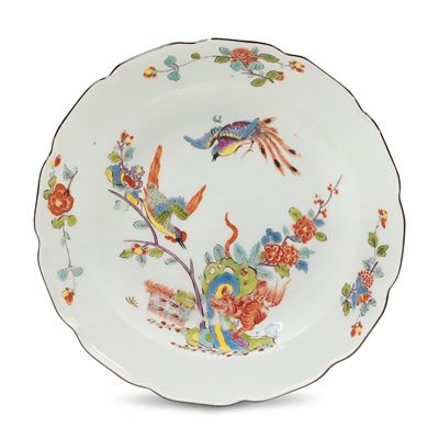 Raro Piatto Fondomeissen, 1740 Circa