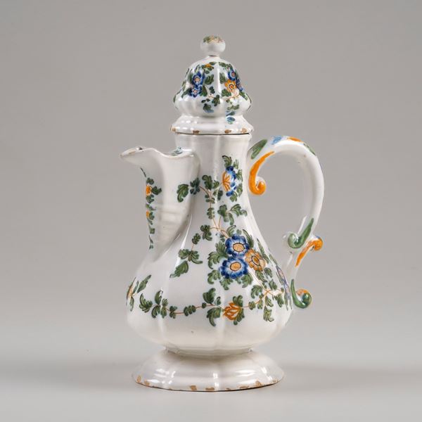 Caffettiera. Nove, Manifattura Antonibon, XIX secolo.