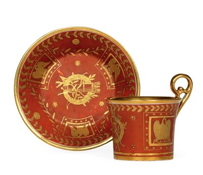 Tazza con Piattinodoccia, Manifattura Ginori, Verso il 1820