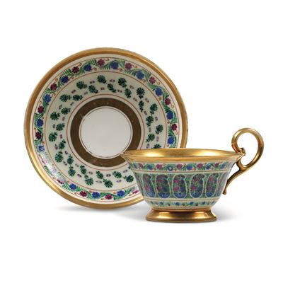 Tazza con Piattinoparigi, Manifattura Dagoty, 1816-1820 Circa
