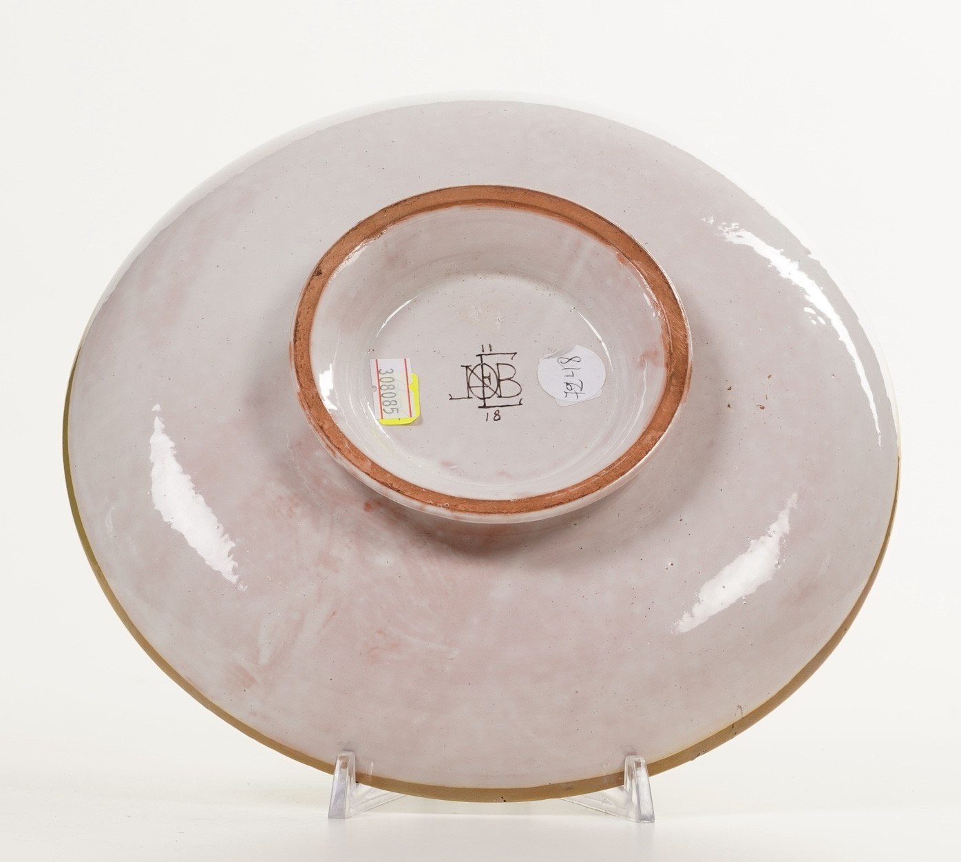 Alzata. Francia, Manifattura di Amboise (?), datata 1918.