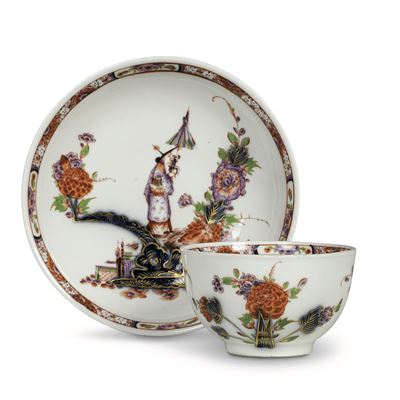 Tazza con Piattinomeissen, 1735 Circapittura di Johann Ehrenfried Stadler