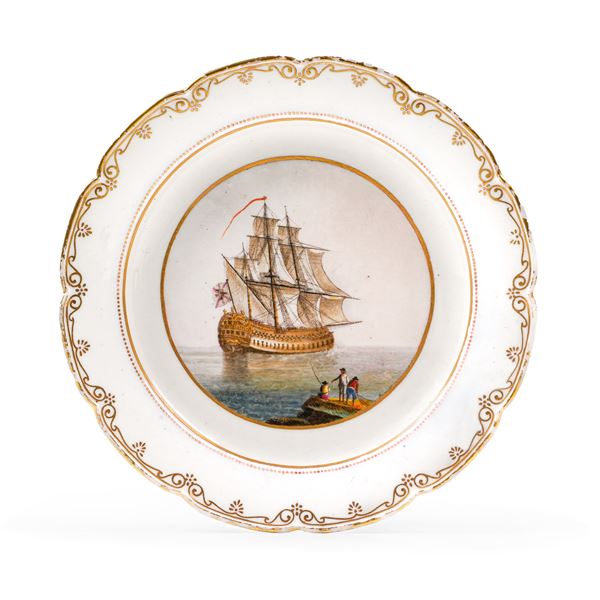 Piatto<BR>Napoli, Real Fabbrica Ferdinandea, 1790 circa