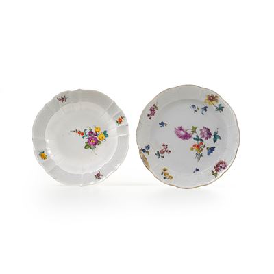 Due Piatti.meissen, Terzo Quarto del XVIII Secolo.