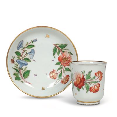Tazza con Piattinodoccia, Manifattura di Carlo Ginori, 1750 Circa
