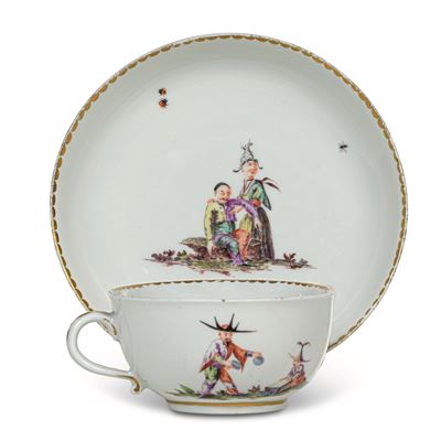 Tazza con Piattinonymphenburg, Circa 1770