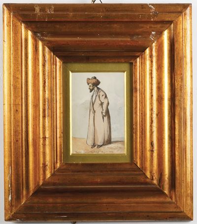 Anonimo del XIX-XX Secolo Figura con Cappello