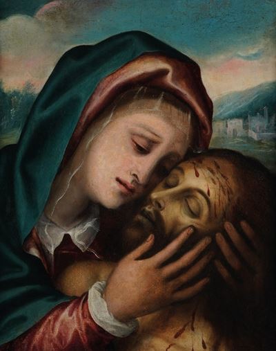 Scuola Spagnola del XVII Secolo Pietà