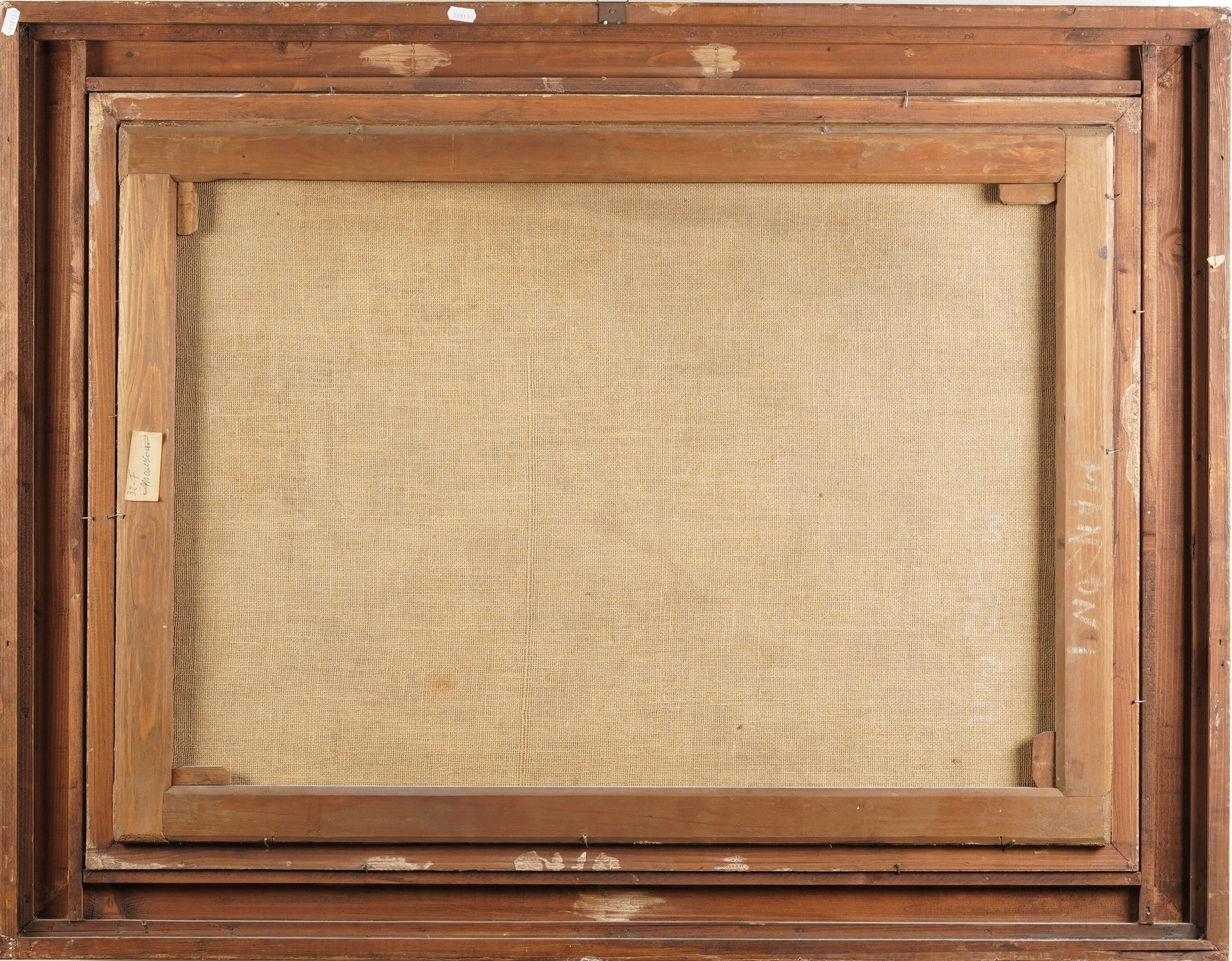 Scuola del XIX secolo, Composizione con vaso di fiori e tendaggi, olio su tela