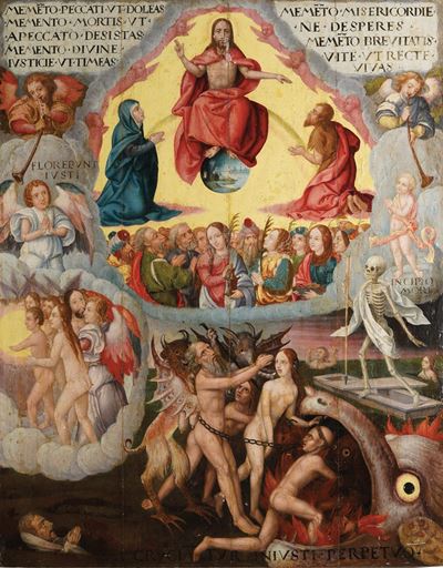 Scuola Fiamminga del XVII Secolo Giudizio Universale