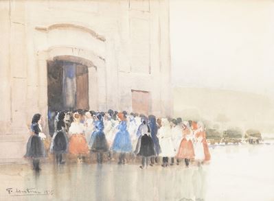 Processione davanti alla chiesa