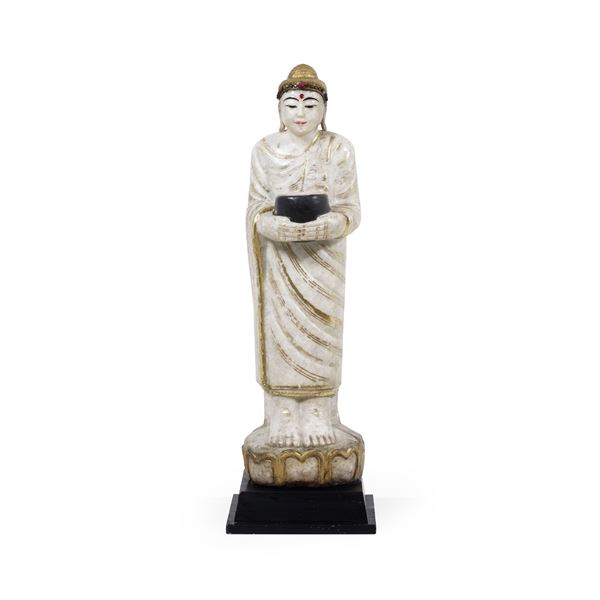 Buddha in alabastro (?).  Mandalay, Birmania, XIX-XX secolo