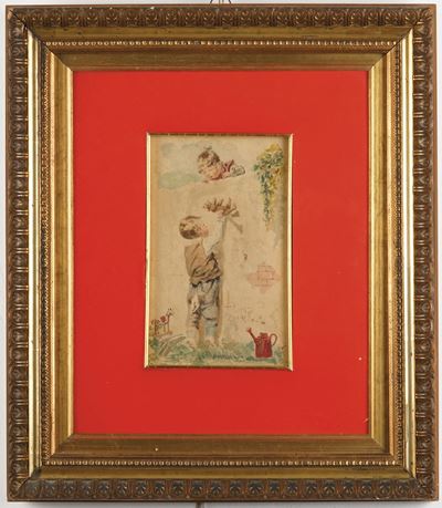 Pittore del XIX-XX Secolo Bambini che Giocano