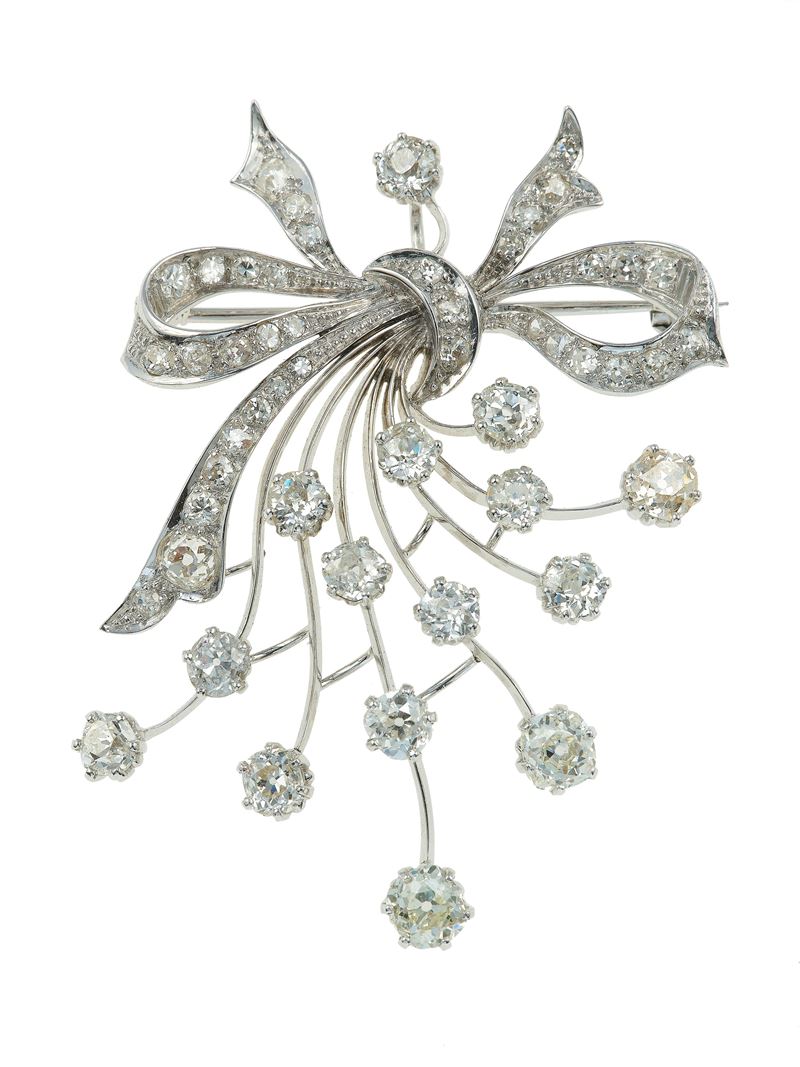 Old-cut diamond and gold brooch/pendant  - Auction Fine Jewels - Cambi Casa d'Aste