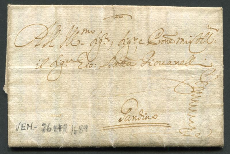1689, Venezia, Lettera per Gandino  - Auction Postal History and Philately - Cambi Casa d'Aste