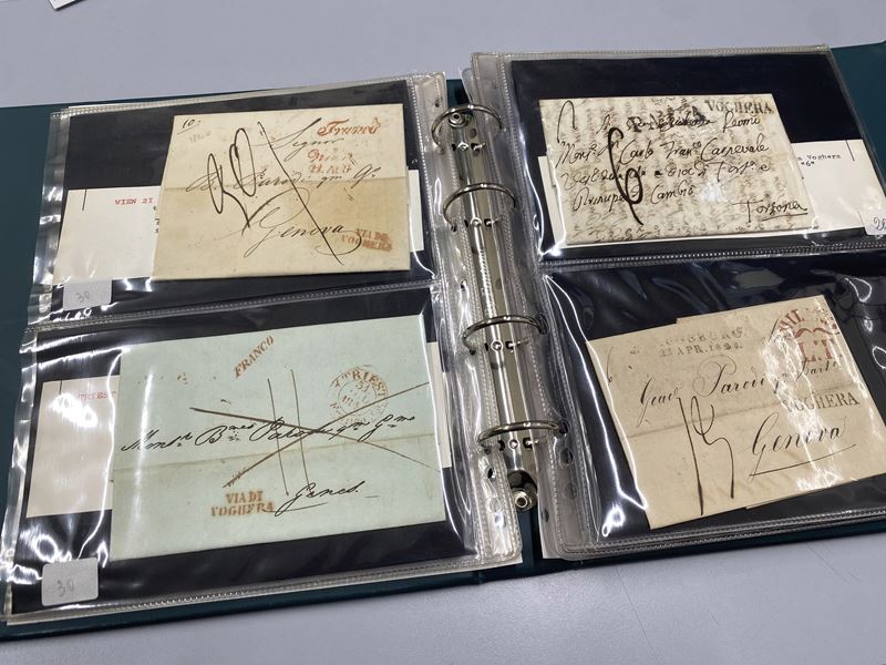 Lotto di 32 lettere prefilateliche dell’area Vogherese e Genovese.  - Auction Postal History and Philately - Cambi Casa d'Aste