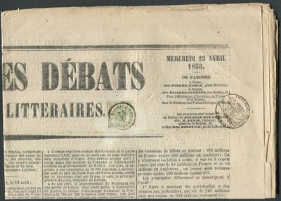 1856, Lombardo-veneto, Giornale “journal Des Debats” del 23 Aprile 1856 Affrancato con Segnatasse...