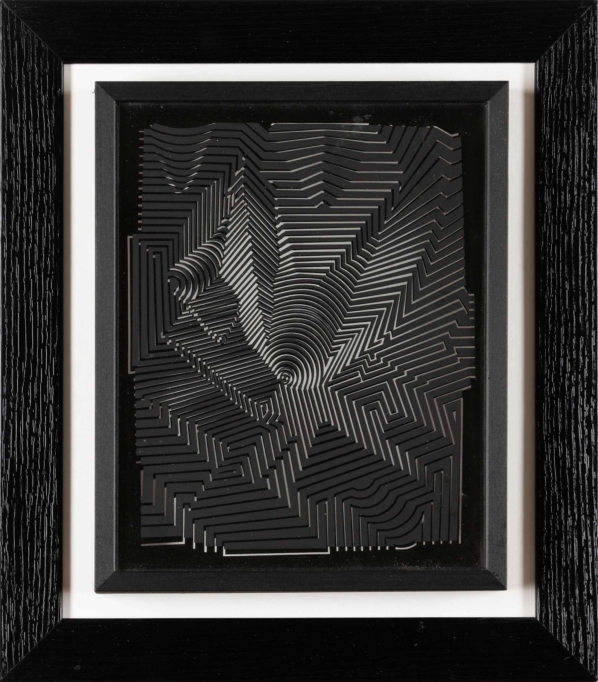 Victor Vasarely - Op-Art object, multiplo serigrafico su foglio di plastica