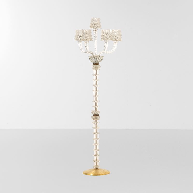 Barovier &amp; Toso Murano : Lampada da terra della serie Rostrati  - Auction Design LAB - Cambi Casa d'Aste