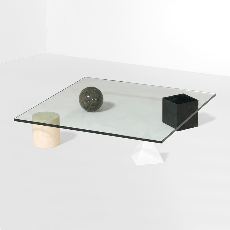 Massimo e Lella Vignelli : Tavolo basso mod. Metafora  - Auction Design LAB - Cambi Casa d'Aste