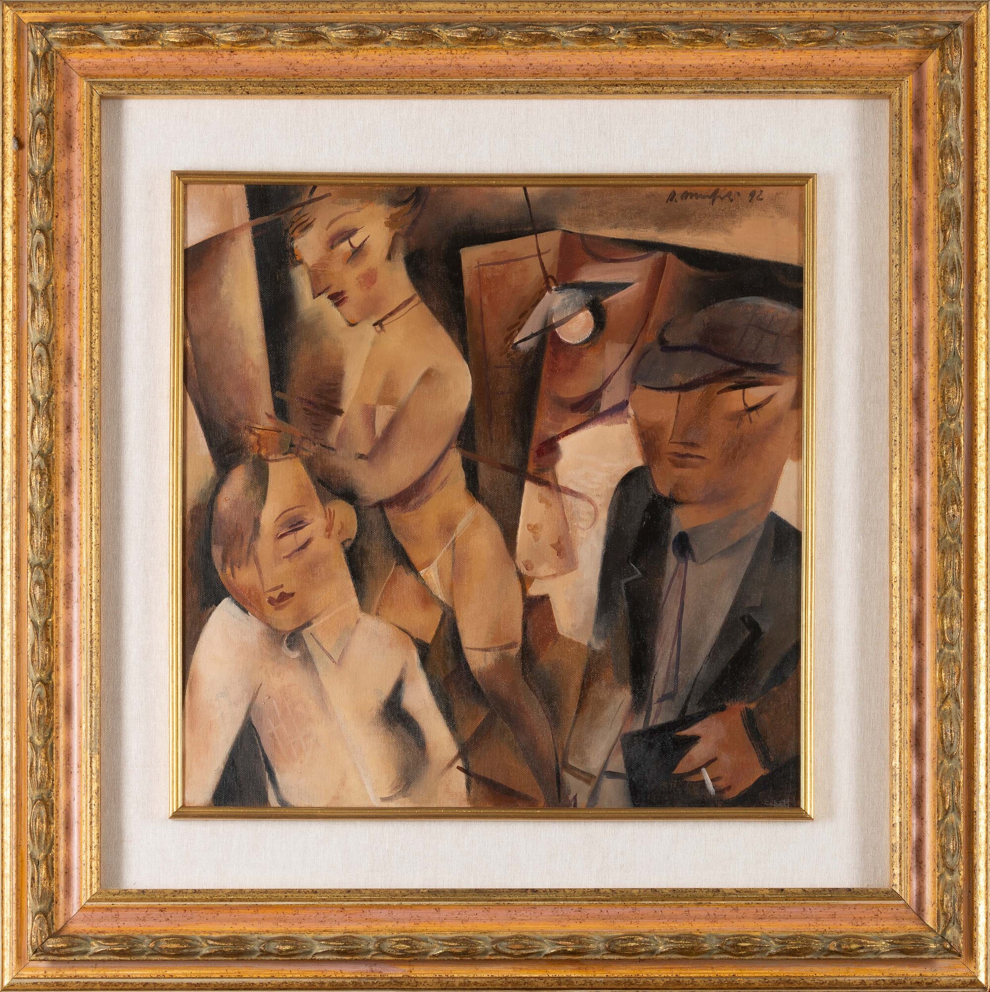 Alberto Manfredi - Autoritratto con Due Donne