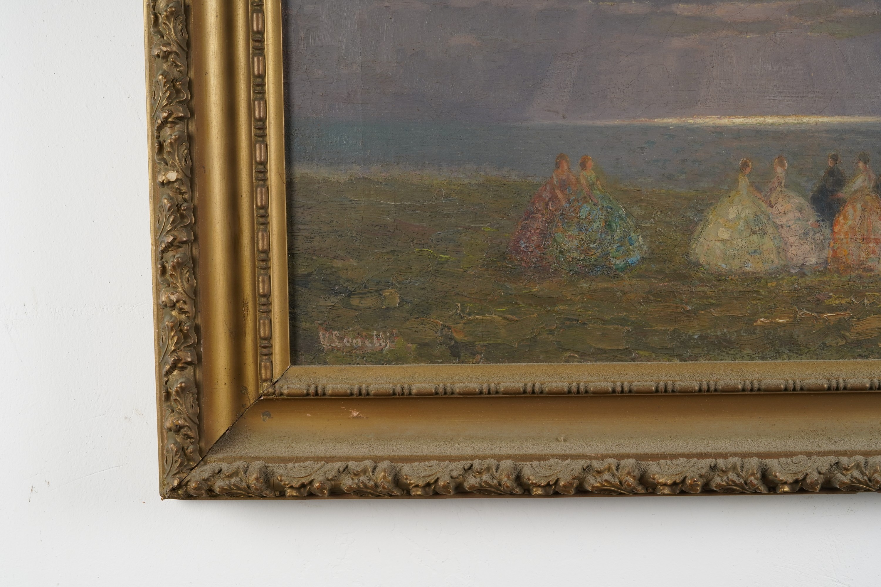 Firmato “V.sunelli” Dame sulla Riva