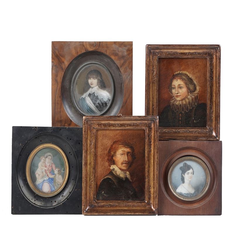 Cinque miniature  - Auction Antiquariato - Cambi Casa d'Aste