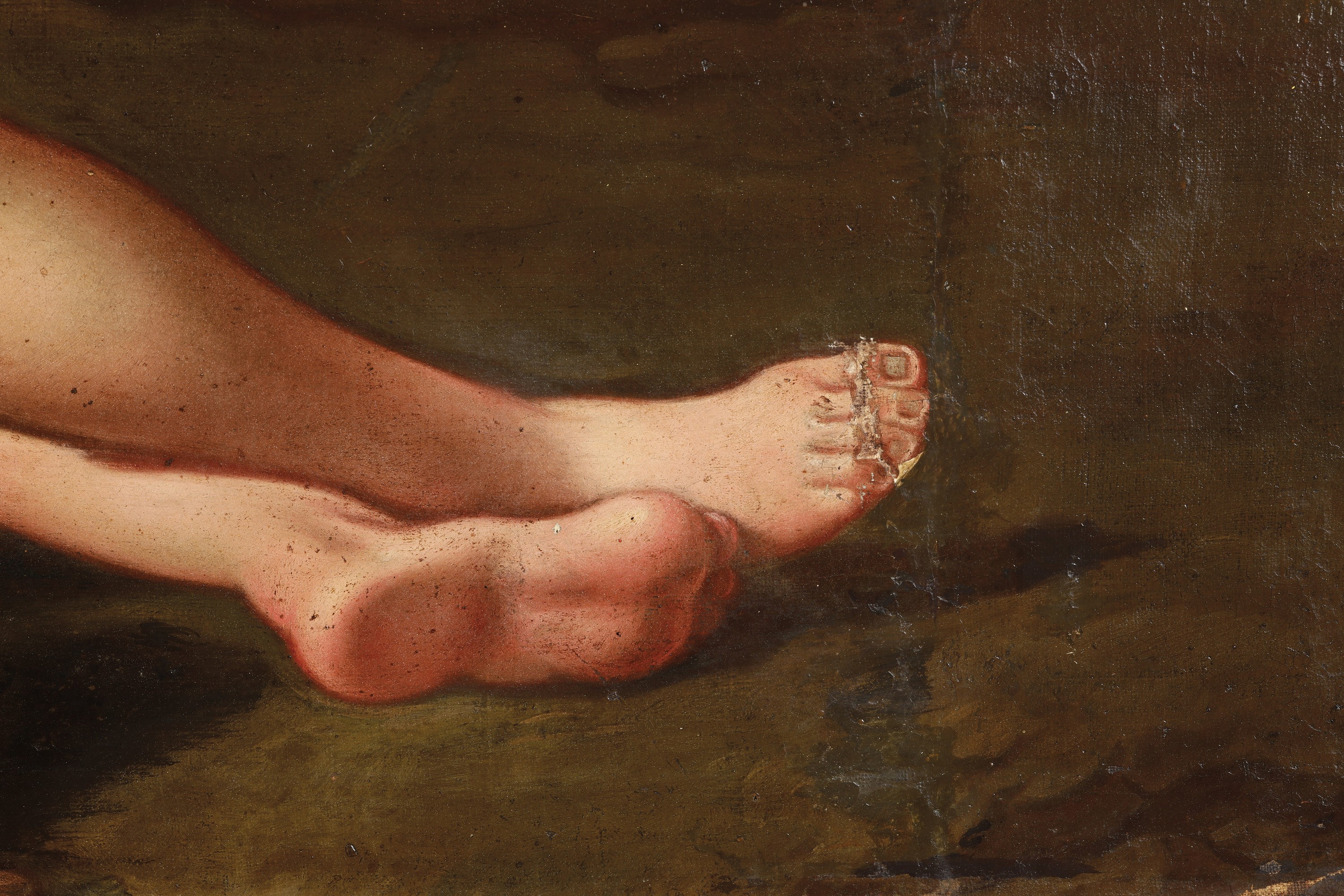 Scuola del XVIII Secolo Angelo in Contemplazione del Crocifisso