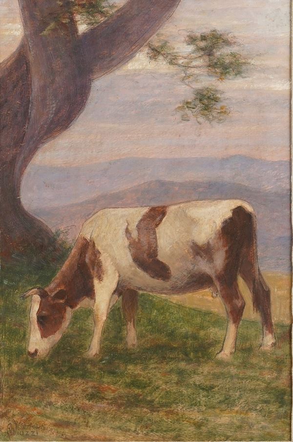 Alessandro Viazzi - Paesaggio con mucca