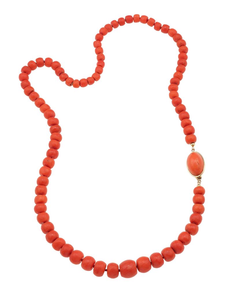 Coral and gold necklace  - Auction Fine Jewellery - Cambi Casa d'Aste