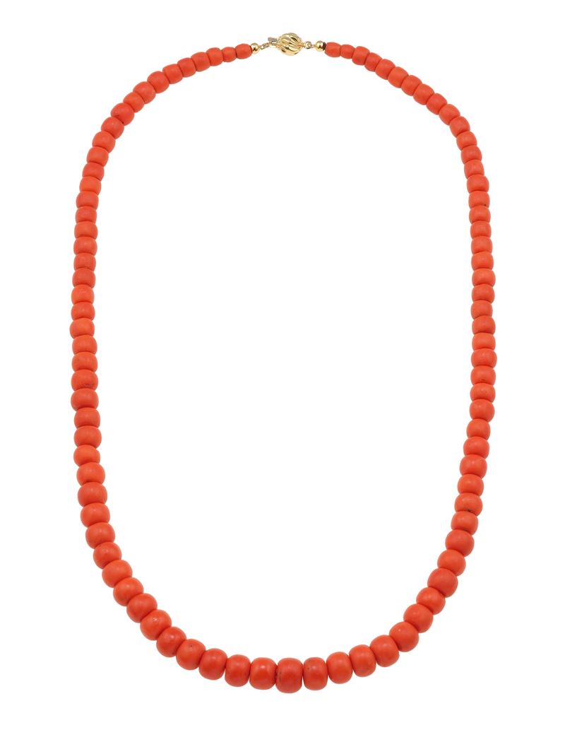 Coral and gold necklace  - Auction Fine Jewellery - Cambi Casa d'Aste