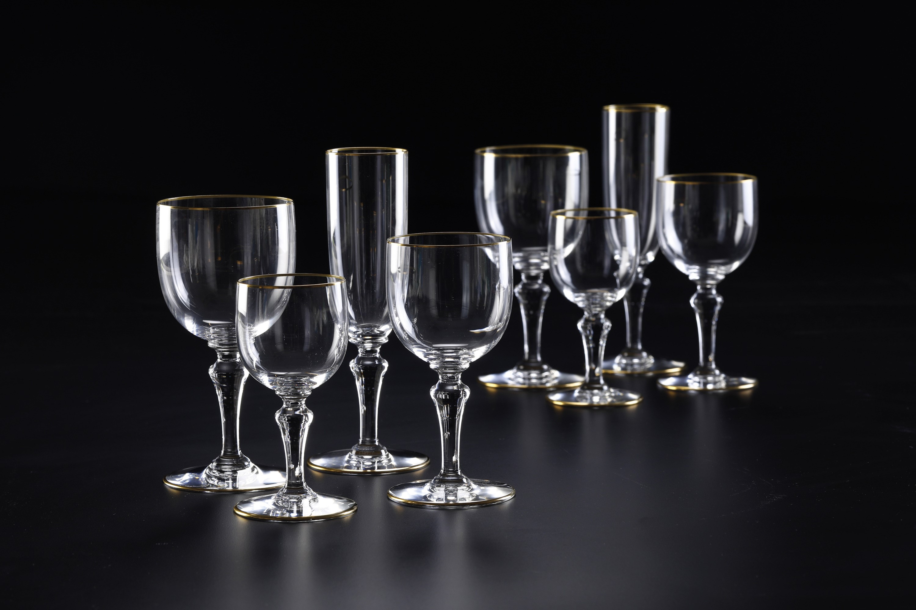 Servizio di Calici “mahora”francia, Manifattura Baccarat, XX Secolo