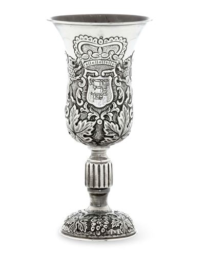 Coppa per il Kiddush, argenteria ebraica europea XIX-XX secolo
