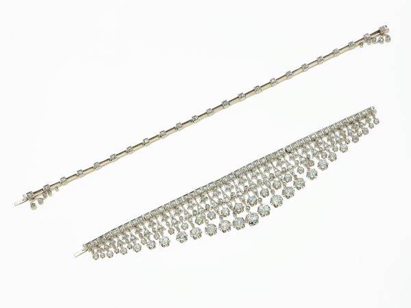 Girocollo divisibile con diamanti di vecchio taglio